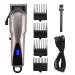 Professional Hair Clippers for Men Professional Electric Hair Clipper Oil Head LED LCD High Power Razor Electric Hair Clipper Hair Clippers Men(Gray)