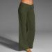 Dazlor Linen Pants for Women | High Waist Drawstring Beach Pants | Casual Summer Wide Leg Trousers in Green | Petite to Plus Size | X-Large - Buy Online on GoSupps.com