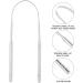 Stainless Steel Tongue Cleaner Scraper - Non-Slip Handle for Fresh Breath - 304 Stainless Steel (Silver) - Buy Worldwide - Buy Online on GoSupps.com