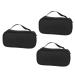 UKCOCO 3 STK storage bag for toothbrush containers for travel toothbrush electronics organizer cultural bag for men cultural bag man headphone bag oxford-fabric multifunction blackx3stk 19x11x5cmx3pcs