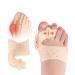 shining queen Bunion Corrector Toe Separator for Hallux Valgus and Overlap Toe Big Toe Joint Pain Relief for Women & Men Soft Gel Day Night Support Beige (1 Pair) m0425