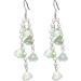 Feyley Earrings | Elegant Flower Shape Pearl Drop Earrings for Women | Stylish Purple Green White Jewelry - Buy Online on GoSupps.com