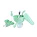Facemask Mixing Tool Sets Lady Facial Care Mask Facemask Mixing Tool Sets Mask Bowl Spatula Brush Spray Bottle Puff Soaking Bottle Gauges 9 in 1 Set (Green)