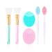 2PCS Silicone Face Mask Brush 2PCS Face Scrubber and 2PCS Exfoliating Lip Brush