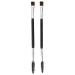 VOCOSTE 2pcs Double-ended Makeup Brush Set Eyebrow Brush Threaded Eyebrow Brush Wooden Handle Smudger Brush Makeup Brush Tool