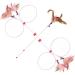 AWAVM 5 PCS Cat Teasers Cat Feather Wand Cat Toy Interactive Toy Feather Wand with Bell Natural Feather Refills - Buy Online on GoSupps.com