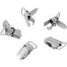 Buy Silver Metal Trousers Clips & Baby Pacifier Strap Snap Lock - Bed Sheet Mounting Clips for Pacifier Holders & Bibs (25mm/0.98in) - International Shipping Available - Buy Online on GoSupps.com