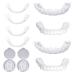 Cjbin 2 pairs of veneers teeth set at the top and bottom lightening dentures teeth for plug in immediate veneers teeth for men women bad tooth whitening alternative