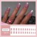 Press on Nails Short Square Fake Nails Sweet and Whitening Rose Powder Nail Press on Nails Designs Acrylic Nails Press on Artificial Nails Stick on Nails For Women Girls 24Pcs - Buy Online on GoSupps.com