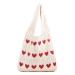 Lovehomily women's handbag light color blocking shoulder-storage bag large capacity crocheted shoulder bag bag with handle at the top pendulum pocket apricot