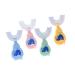 Hohopeti 4pcs Type Massage Colors Brush Infant Years - Silicone Toothbrushes Teeth Shape Nautical Oral Whale Brushes Standing U- U-Shaped Household Ages Whitening for Baby Gums Training 10.2x4.7cm Blue green pink
