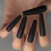 24PCS Extra Long Coffin False Nails - Solid Color Black for Women & Girls | Party Beauty Accessories - Buy Online on GoSupps.com