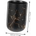 Garneck 4-Piece Black Porcelain Drinkware Set - Stylish Brush & Cup Storage for Home Washbasin & Worktop | 11x7.7cm - Buy Online on GoSupps.com