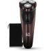 GeRRiT Electric Shavers for Men Mens Electric Razor Dry Wet Waterproof Man Rotary Shaver Portable Facial Cordless Shaver USB Rechargeable with Led Display (Color : Brown)