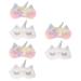 Beaupretty 6 Pcs Unicorn Eye Patch Plush Mask to Sleep White 1 Count (Pack of 1) As Shownx3pcs