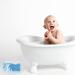 Mias 10 Baby Washcloths - Molton Flannel White-Blue Cotton - Non-Toxic & Soft Baby Cloths - 24x24cm - Buy Online on GoSupps.com