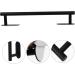 jojofuny Black Washcloths Single Bar Hand Rail for Coat Mounted Kitchen Bathroom Bath Rack Towel Racks Stainless Required Black 40X7cm - Buy Online on GoSupps.com
