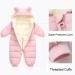BRONG Baby Snowsuit Winter Coat | Infant Hooded Fleece Romper Pink | Newborn Outerwear 0-6 Months - Buy Online on GoSupps.com