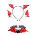 XIAHIOPT Dark Hair Clip Girls Choker Collar Hair Clip Devil Wing Headband Set Bat Wing Versatile Choker 1