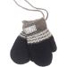 Infant Toddlers Winter Mittens with Anti-Lost String | Cute Cartoon Gloves for Baby Girls Boys 0-3 Years | Dual Layers Plush Padded Knitted Gloves in Black - Buy Online on GoSupps.com