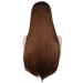 BGHJUE N Brown Long Straight Synthetic Wig - Heat Resistant Glueless Full Wig for Women | Body Wave Style Average Cap Size - Buy Online on GoSupps.com