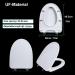 Elongated Toilet Seat Cover UF Heavy Duty Soft Close Toilet Seat Top Mounting Metal Bolts Quick Release Easy Install Clean Toilet Seats White S Little Surprise Small - Buy Online on GoSupps.com
