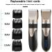 BOKIOESDE Electric Hair Clippers 0.8-2.0mm Rechargeable Barber Man Ceramic Trimmer Low Noise Shaver with Limit Hairbrushes Pink - Buy Online on GoSupps.com