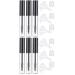 Beavorty 2 Sets Mascara Tube Funnel Toiletry Containers Mascara Clear Eyelash Wand Tube Black Plastic
