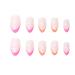 Buy French Tip Press On Nails - Short Almond Floral Designs | Glossy Full Cover Fake Nails - 24 Pcs for Women & Girls - Buy Online on GoSupps.com