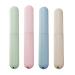 4 Pack Toothbrush Case Travel Toothbrush Covers Portable Toothbrush Storage Case Eco Straw Wheat Toothbrush Holder Toothbrush Replacement Storage Case for Family Trips Outdoor Camping Hikes Business Trips
