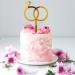 Wedding Cake Topper 2 Pcs Ring Cake Topper for Valentine's Day Engagement Bridal Shower Wedding Party Cake Decor Accessories - Buy Online on GoSupps.com