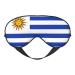 Flag of Uruguay Soft Eye Mask Comfortable Sleep Mask for Side Sleepers Light Blocking Relaxing Pressure-Free Eyemask Black