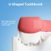 Qinerle 2 Pack U-Shaped Kids Toothbrush, Food Grade Silicone, 360 Cleaning Design - Blue - Buy Online on GoSupps.com