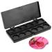 Nail Art Palette 24 Grid Plastic Nail Art Paint Color Mixing Palette Plate Watercolor Pigment Color Mixing Case Manicure Drawing Tray(Black)