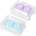 Solustrie Mini Container Set for Colored Contact Lenses - Portable & Safe Travel Case | 4-Piece Lens Cleaning Holder - Buy Online on GoSupps.com
