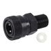 Universal 1/8'' NPT Male Thread to 8MM Female Quick-Disconnect Connector Adapter, Black Zinc Plated Copper, PCP Paintball Charging Fittings with Sealing O-Ring 1/8 NPT Male to 8mm Female