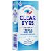 Clear Eyes Triple Action Relief Eye Drops - 0.50 oz (Pack of 6) | Fast International Shipping - Buy Online on GoSupps.com
