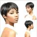 BGHJUE AFRICAN WIG Short Black Hair Lace Front Human Hair Wigs for Black Women Pre Plucked Hairline Lace Front Wig Brazilian Remy Hair