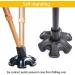 YAMTHR 6-Point Cane Tip for 34 Inch Walking Canes - Self-Standing Anti-Slip Rubber Foot Attachment (Black) - Buy Online on GoSupps.com