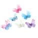 Liasun 6Pcs/pack 3D Colorful Organza Butterfly Hair Clips - Chiffon Fairy Wings - Ribbon Wrapped Clips Barrettes Hair Accessories (Multicolor1)