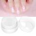 2PCS Silicone Nail Art Sealing Stamp Kit - Clear White Tool with Scraper for DIY Nail Transfer Decoration - Buy Online on GoSupps.com
