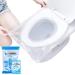 6/50PCS Biodegradable Disposable Plastic Toilet Seat Cover Portable Safety Travel Bathroom Toilet Paper Pad Bathroom Accessory (50pcs)