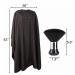 Waterproof Barber Cape & Neck Duster Brush Set | Salon Haircut Cape with Adjustable Elastic Neck - Black - Buy Online on GoSupps.com