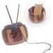 LAMXD Wooden Yarn Bowl Holder with 12 Bamboo Crochet Hooks - Handmade Wool Storage Organizer for Knitting & Crochet - 15 cm - Buy Online on GoSupps.com