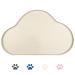 Ptlom Pet Placemat for Dog and Cat, Mat for Prevent Food and Water Overflow, Suitable for Medium and Small Pet,Silicone Small Beige