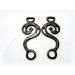 PS Horse Articles Hackamore Baroque Antique Black - 1 Pair of Legs Decorated