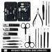 ENTT 18 in 1 Manicure Pedicure Kit for Men & Women - Premium Quality All Purpose Grooming Set with Nail Clippers in Rubberized Black Case - Ideal for Travel & Home Use - Buy Online on GoSupps.com