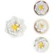 ORFOFE Wall Flower Sculpture 1Pc peony flower wall decoration home decoration Ceramic wall art Ceramic Flower Flower Wall White 7x7cm - Buy Online on GoSupps.com