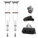 Adult Crutches Adult Armpit Crutches Light Aluminum Folding Crutches Button Height Adjustment Non-Slip Crutches for The Elderly with Walkers Convenient Independence