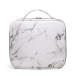 Makeup travel organizer,LKE Cosmetic Bags Marble Makeup Bag Waterproof Travel Makeup Bag Makeup Organizer Bag Jewelry Travel Organizer with Adjustable Dividers (9.8x8.86x3.7 inches)